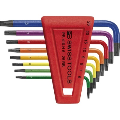 PB Swiss Tools sada klíčů Torx, zástrčných zahnutých T6-T25, 8 kusů PB 410.H 6-25