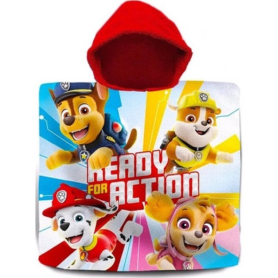 Euroswan pončo Paw Patrol Action s kapucí 60 x 120 cm