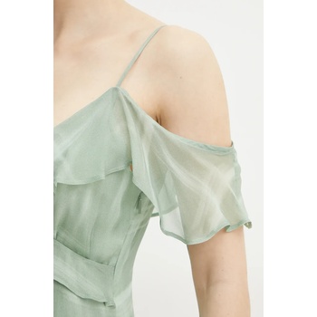 Giorgio Armani Рокля Armani Exchange в зелено среднодълга с кройка по тялото XW000181 AF12051 (XW000181.AF12051)