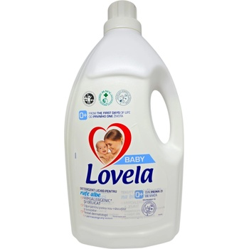 Lovela течен перилен препарат, Хипоалергенен 0+, 2900мл, Бяло пране