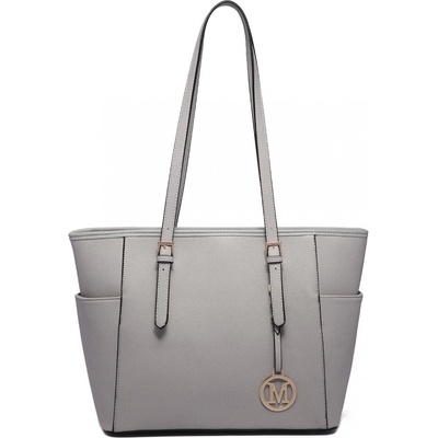 Miss Lulu taška s nastavitelnou rukojetí světle šedá