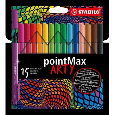 STABILO Комплект флумастери, Stabilo, pointMax Arty ST488/15-1-20, 15 цвята (ST488/15-1-20)