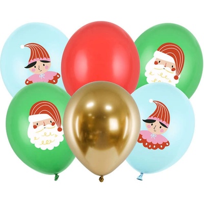 PartyDeco Sada latexových balónov Vianoce Candy land