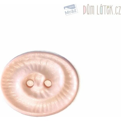 Gombík s plastickým vzorom, svetlo lososový