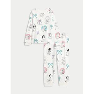 Marks & Spencer Пижама от чист памук Disney Princess (2-8 години) Marks & Spencer кремав Marks & Spencer | Bezhov | Момчешки | 2-3 години