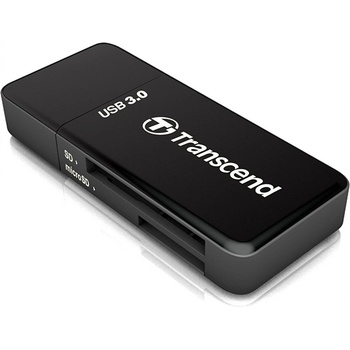 Transcend SD-microSD Card Reader, USB 3.0-3.1 Gen 1, Black (TS-RDF5)