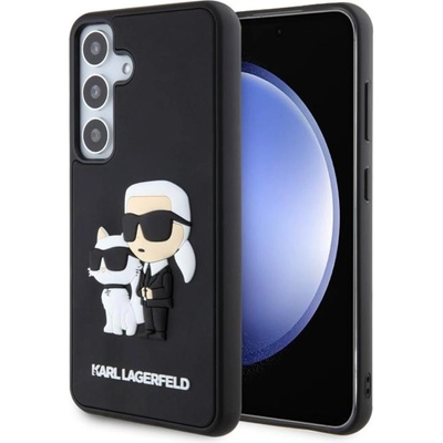 KARL LAGERFELD Гръб Karl Lagerfeld 3D Rubber Karl and Choupette Case за Samsung Galaxy S24 - Черен