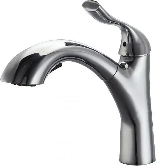 Inter Ceramic Стоящ смесител за кухня, Inter Ceramic, ICF 7108066 7313, с изтеглящ се душ (7108066 7313)