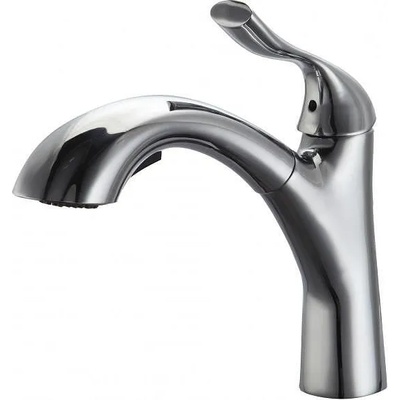 Inter Ceramic Стоящ смесител за кухня, Inter Ceramic, ICF 7108066 7313, с изтеглящ се душ (7108066 7313)