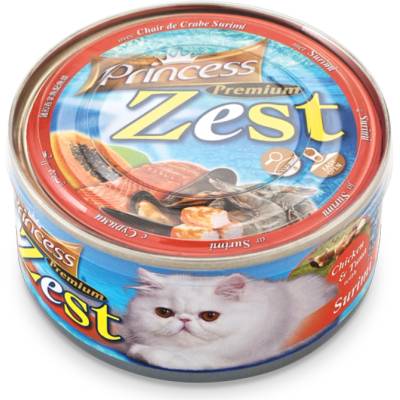 Petnutrition Консерва за котки с пилешко, риба тон и сурими Princess Premium Zest 170гр