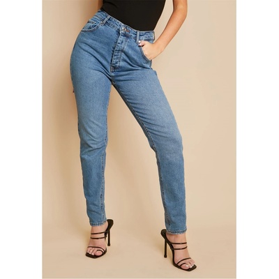 Missy Empire Дънки Missy Empire Mom High Waisted Jeans - Blue