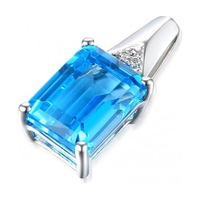 Gems přívěsek Clementine bílé zlato s brilianty a modrým topazem 585 38 2 4541.1B00.0.00.HSI1.603.25