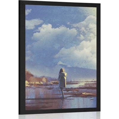 Plakát žena ve světě fantazie - 20x30 silver