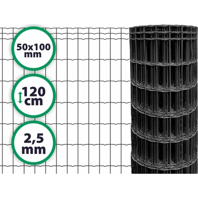 Svařované pletivo Pilonet Antracit – 2,5 mm, 120 cm