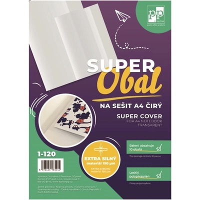 SUPEROBAL na sešit A4 čirý 10ks – Sleviste.cz
