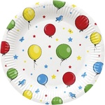 JUNIOR Хартиени чинии за еднократна употреба JUNIOR с шарка на балон 23 cm 8 броя PPL8000101/PPL8000100 (PPL8000101/PPL8000100)