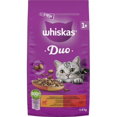 Whiskas Dry DUO jahňacie a morčacie 1,4 kg