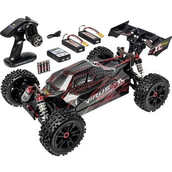 Carson Modellsport Virus 4.2 XL čierna červená RC model auta elektrický buggy 100% RTR 2,4 GHz vr. akumulátorov na 1:8