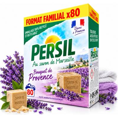 Persil Bouquet De Provence prášek na praní bílého a barevného prádla s Marseillským mýdlem 80 PD