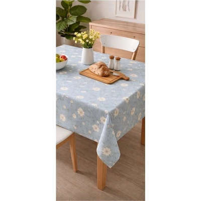 Obrus PVC Z-Z 17, metráž, 20 m x 140 cm, margarétky na modrom podklade, IMPOL TRADE