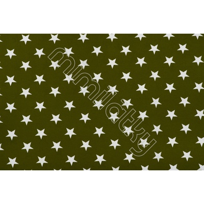 Hvězdy 4cm na khaki úplet