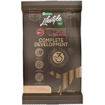 AKVATERA Nature's Protection DOG - Lifestyle Grain Free Salmon Complete development, лакомство за кучета със сьомга - за млади кучета от всички породи 110 гр, Литва - 125108