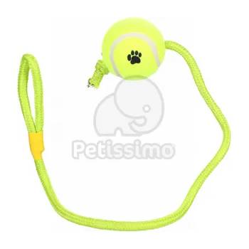 Image 1 of Flamingo играчка за кучета - тенис топка с въже 6 см