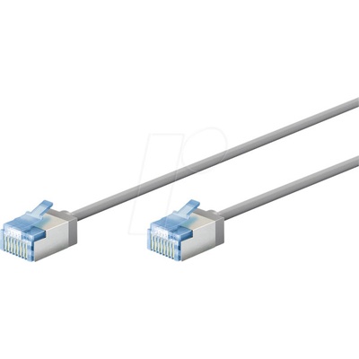 Goobay 21.92.3307 UTP, patch, kat. 6a, ultraflex, tenký, LSOH, 7,5m, šedý