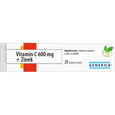 Generica Vitamin C 600 mg + Zinek šumivé 20 tablet
