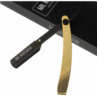 Mr. Mustache Elegantní shavetta na holení Pure gold – Zboží Dáma