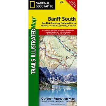 mapa Banff south National Geographic voděodolná