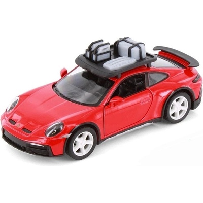 Метална количка Kinsmart - Porsche 911 GT2 RS, с багажник, 1: 36, червена (54077)