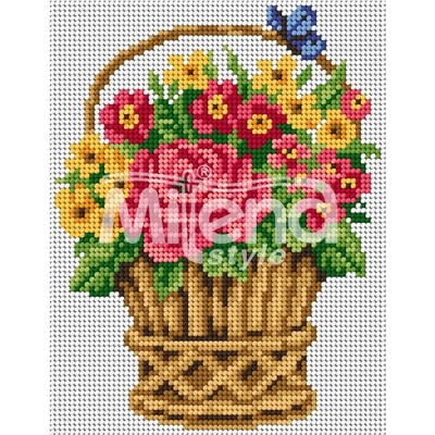 Milena Style Кошница с цветенца - гоблен с щампа без конци