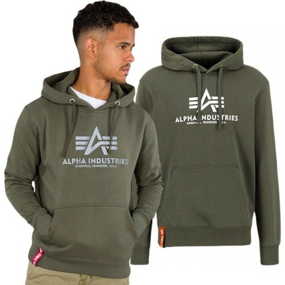 Alpha Industries mikina Basic Hoody BL dark olive 178312/142