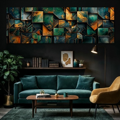 Obraz na plátně - Smaragdové proudy oceánu FeelHappy.cz Velikost obrazu (šířka x výška): 120 x 40 cm