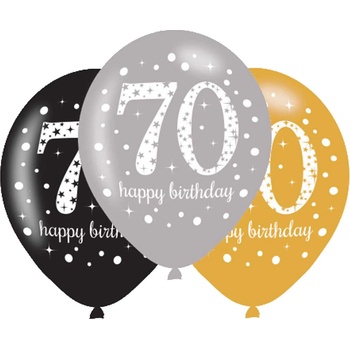Image 1 of Amscan Латексови балони 70-ти рожден ден - 6 бр