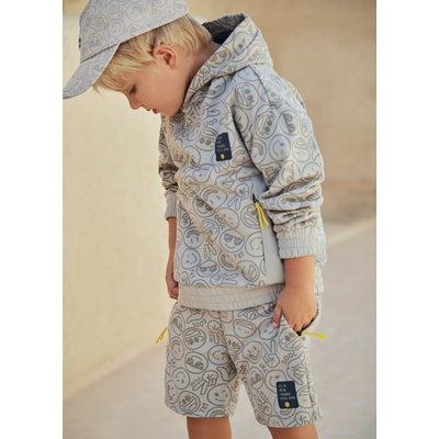 Mayoral kraťasy bavlněné SMILE GANG světle šedá