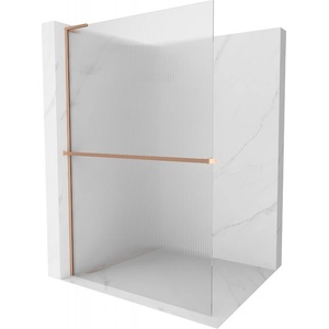 Mexen Kioto+ L душ преграда с рафт Walk-in 110 x 200 см, райе, четкана мед - 800-110-123-65-09 (800-110-123-65-09)