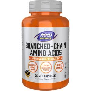NOW NOW Branched Chain Amino Acids, 120 Veg Capsules
