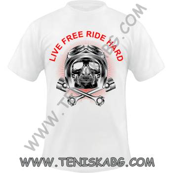 Image 1 of Fruit of the Loom Тениска - Skull Helmet