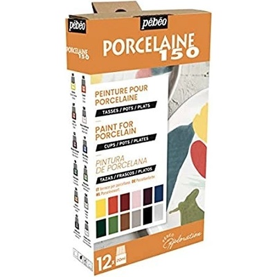 Pebeo Sada vypalovacích barev na porcelán č.2 Porcelaine 150 12x20 ml
