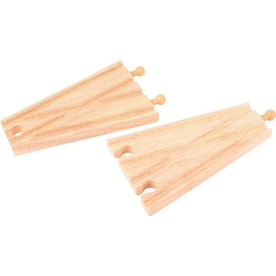 Bigjigs Rail Drevené koľaje Rovná výhybka -16 cm - 2 ks