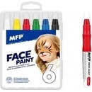 Barvy na obličej a tělo 6 ks v krabičce 11x14cm karneval