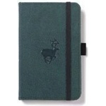 Dingbats A6 Pocket Wildlife Green Deer Notebook - Plain