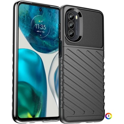 Motorola Moto G52 Удароустойчив Twill Texture Калъф и Протектор