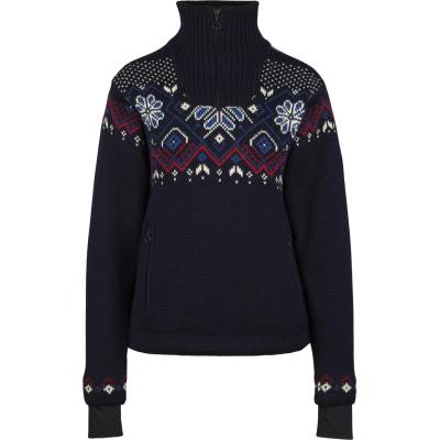 Dale of Norway Дамско вълнено яке Dale of norway Women's Fongen WP Sweater Wool jumper - Navy / Off White / Red Rose / Indigo (105-2425-0211)