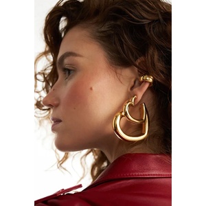 BERRIES обици дамски от позлатено сребро HEART MINI Earrings (K0002G)