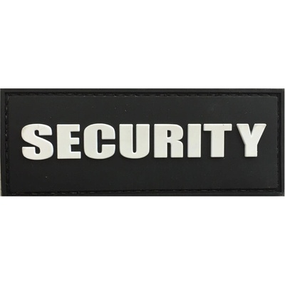WARAGOD Nášivka 3D SECURITY čierna 8.8x3.4cm