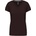 Kariban v-neck k381 / Дамска тениска с къс ръкав - шоколадова m (20k38114002)