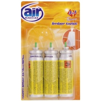 Air Menline Limber Twist Happy osvěžovač vzduchu náhradní náplň sprej 3 x 15 ml